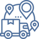 Icon Versand / Symbolbild für Logistikbetriebe
