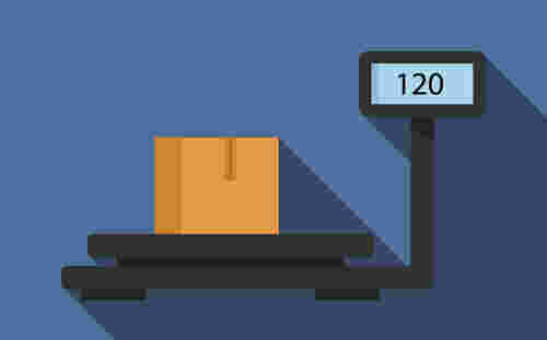 Illustration einer Paketwaage bis 120kg